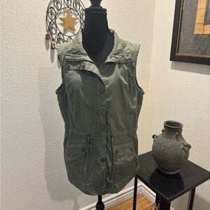 YMI Olive Green Sleeveless Vest